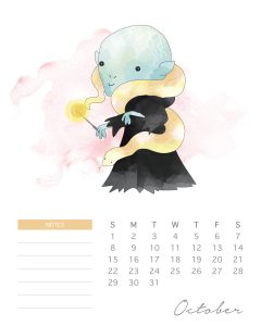 Formal calendar, October 2017