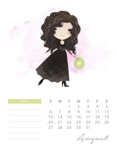 Formal calendar, August 2017